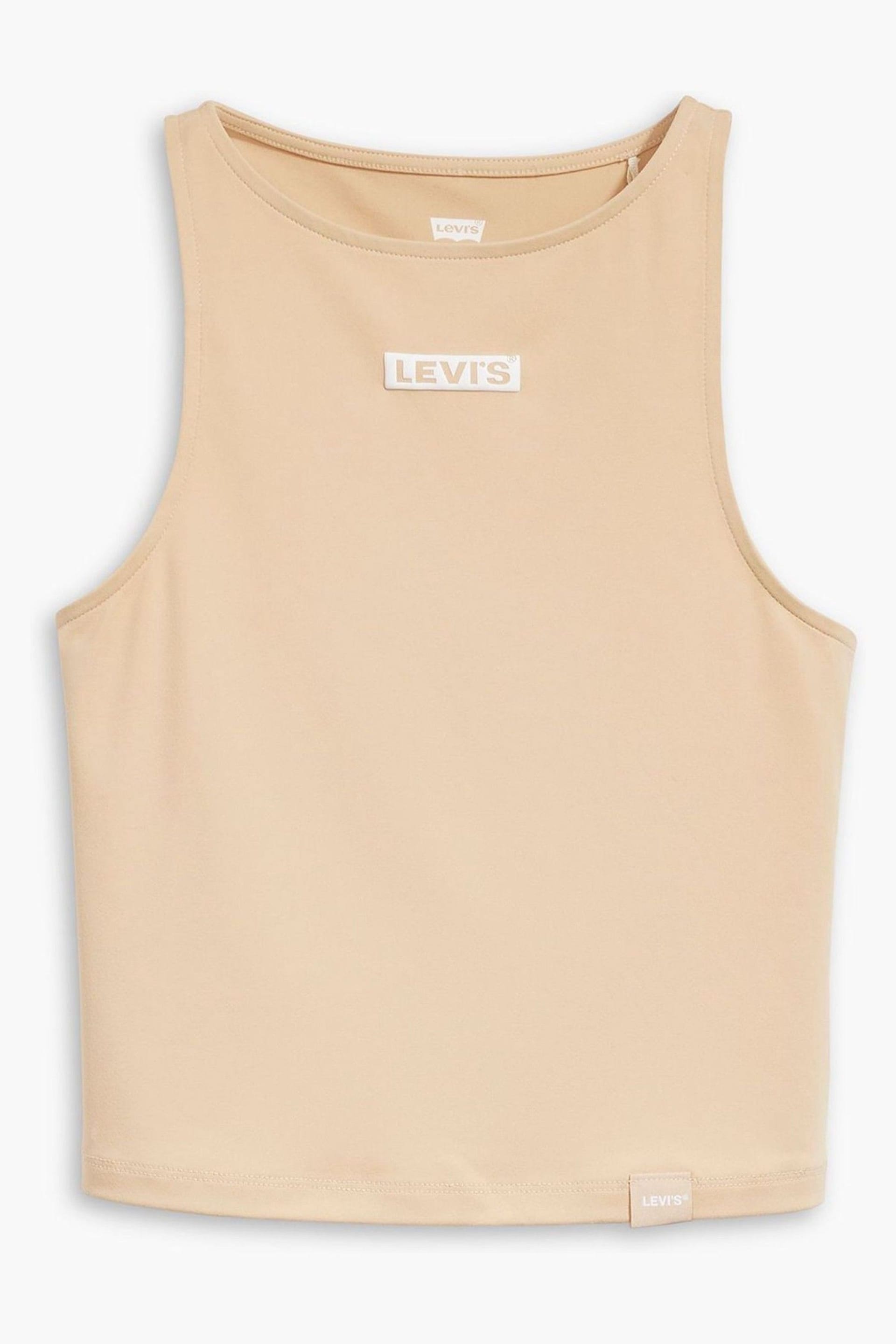 Levi's® Tan Brown High Neck Logo Vest - Image 3 of 5
