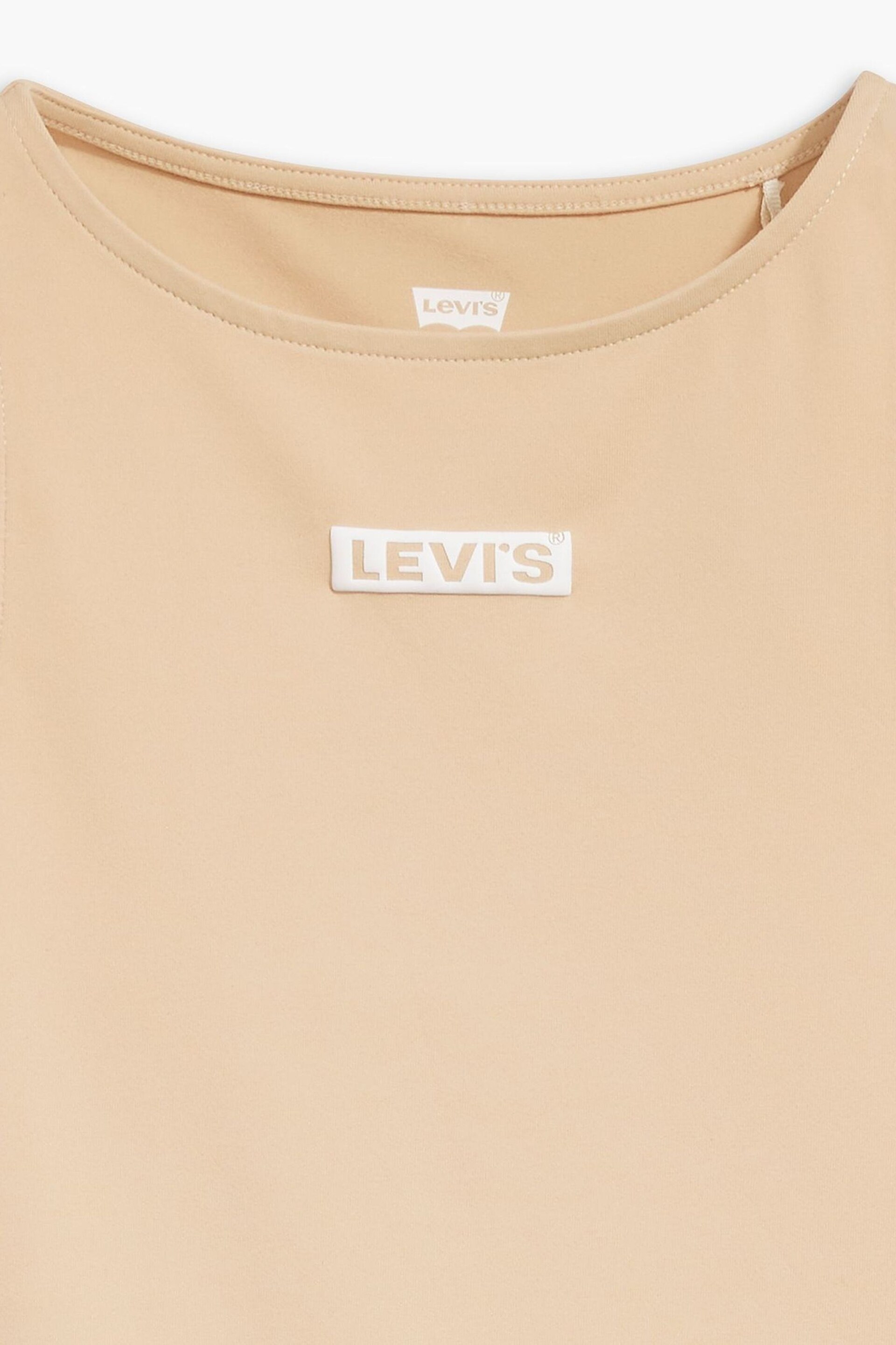 Levi's® Tan Brown High Neck Logo Vest - Image 4 of 5