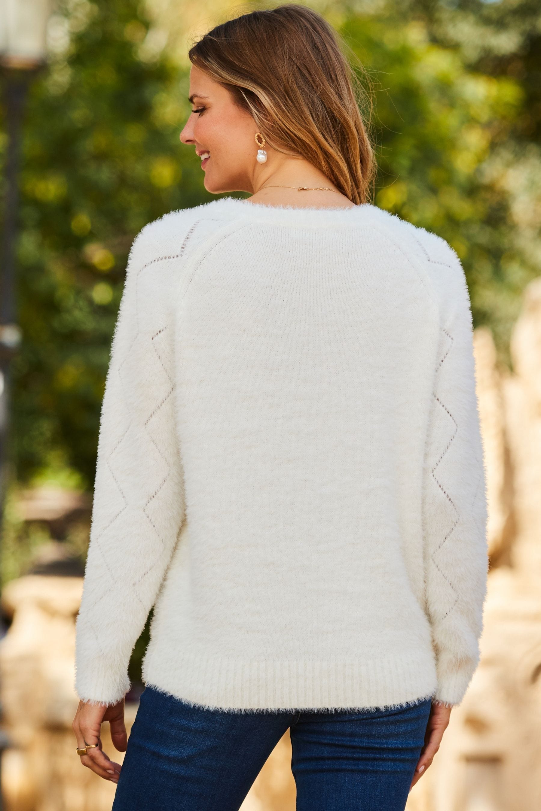 Cream pearl jumper deals