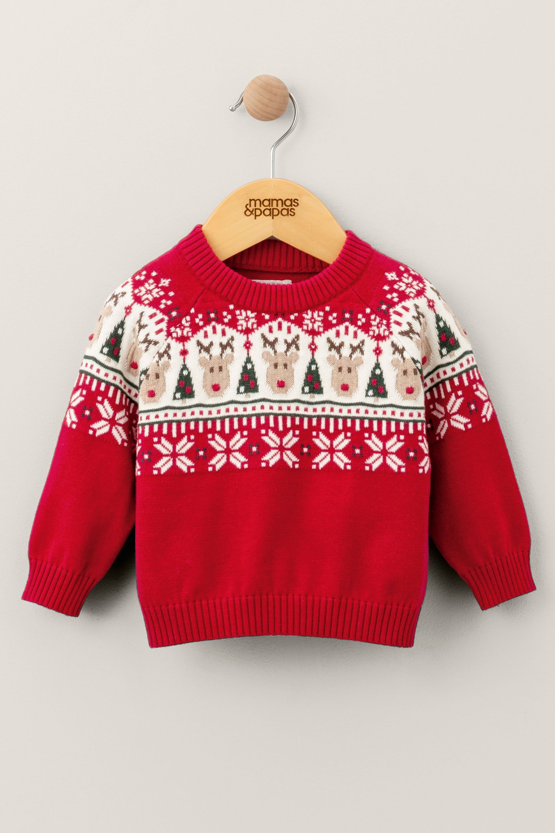 Red fairisle christmas jumper top