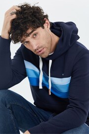 Threadbare Blue Colourblock Hoodie with Kangaroo Pocket - Image 4 of 4