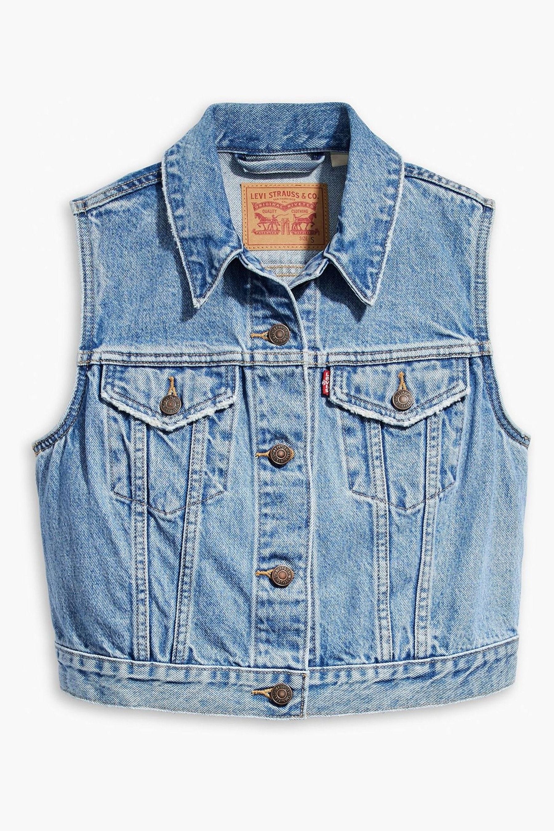 Womens demin vest cheap