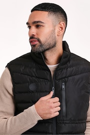 Threadbare Black Lightweight Padded Gilet - Image 4 of 4