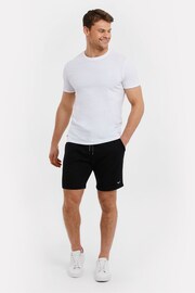 Threadbare Black Basic Fleece Shorts - Image 3 of 4