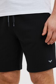 Threadbare Black Basic Fleece Shorts - Image 4 of 4