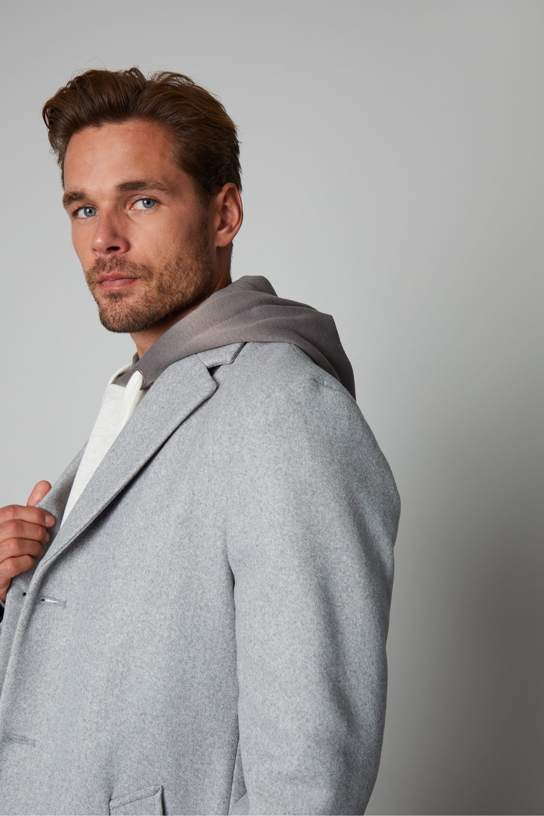Buy Threadbare Grey Luxe Single Breasted Tailored Coat from the Next UK online shop