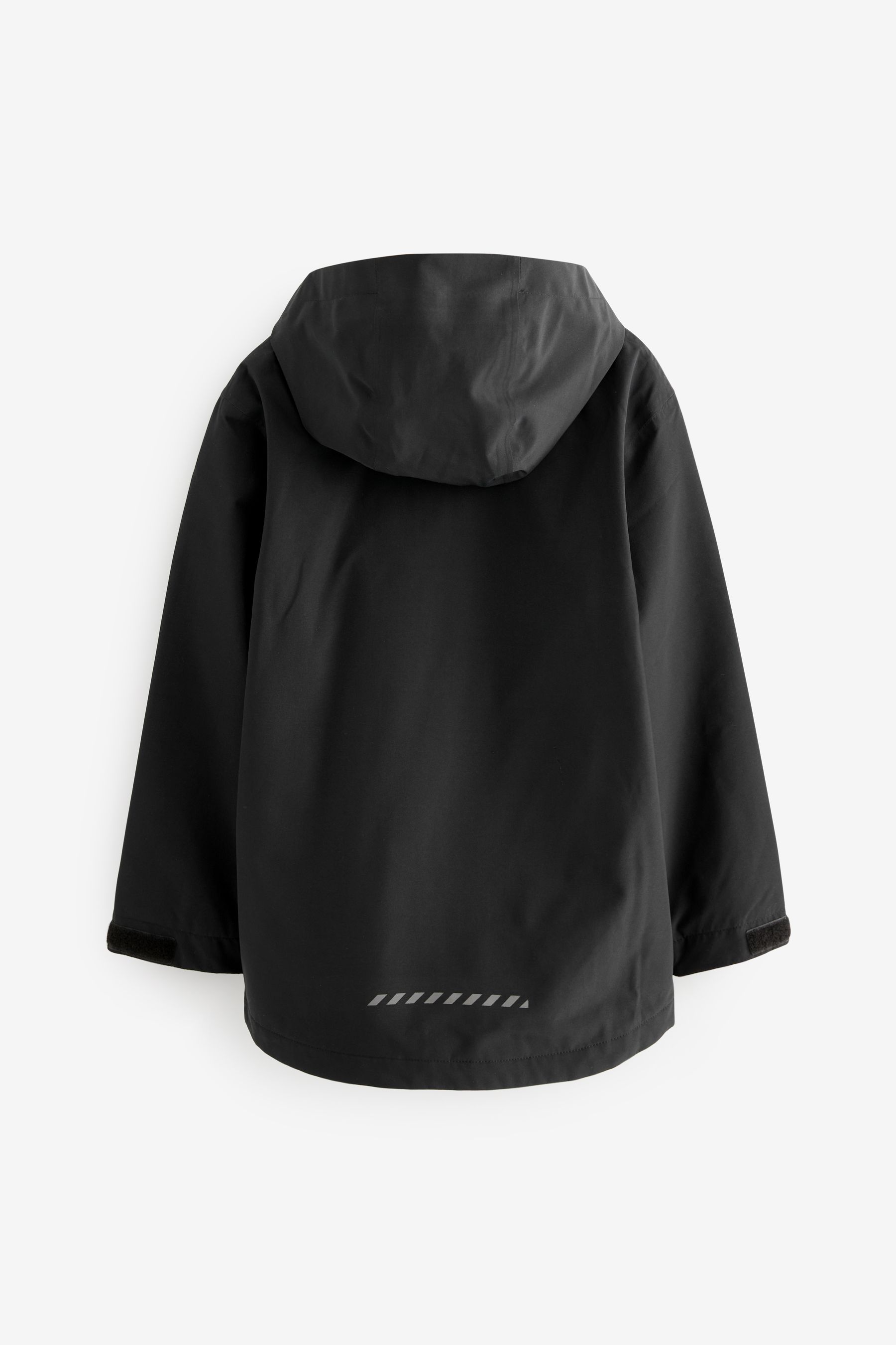 Black fleece lined waterproof jacket discount