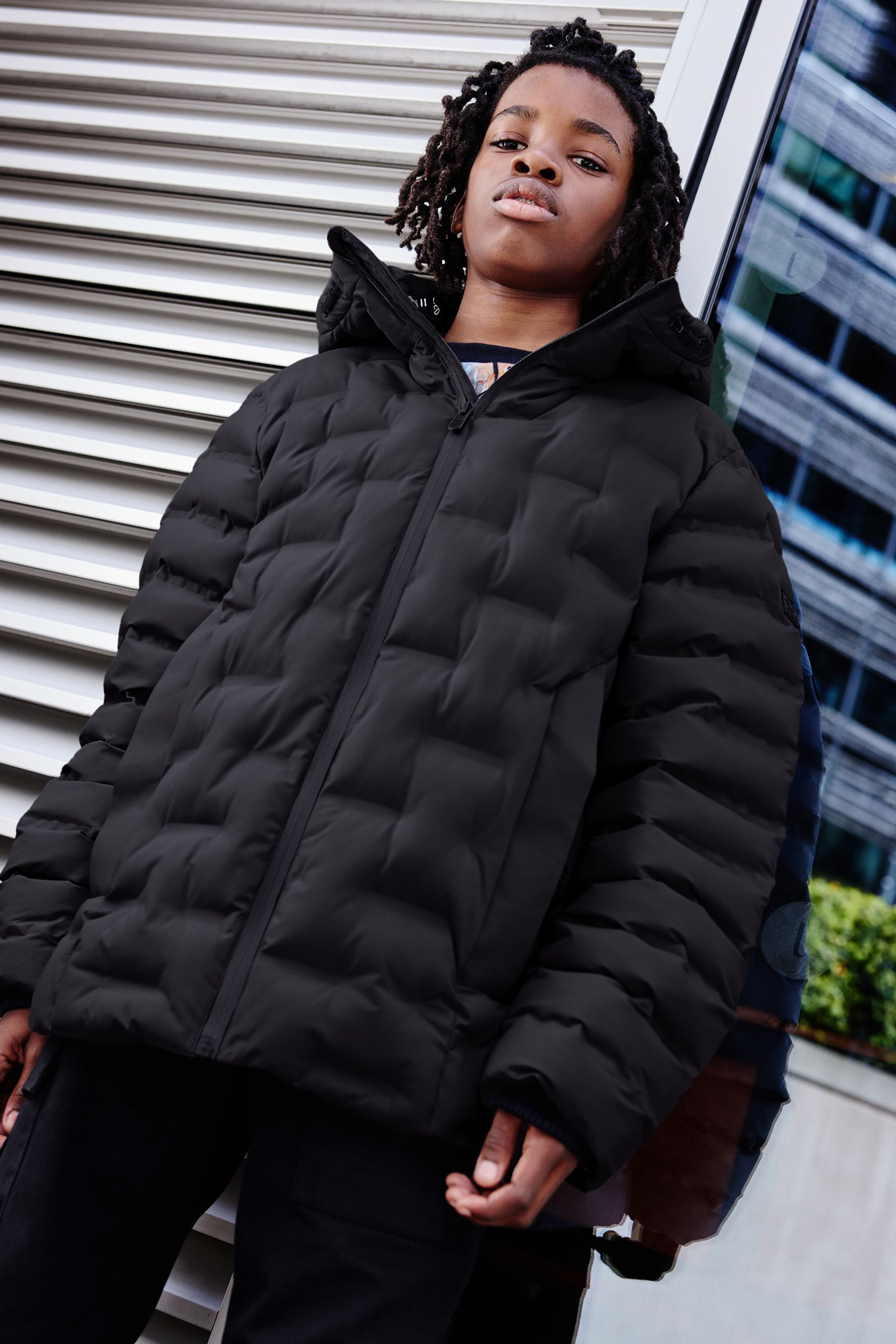 Fleece lined padded coat sale