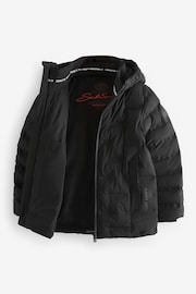 Black Fleece Lined Padded Puffer Coat (3-17yrs) - Image 5 of 7