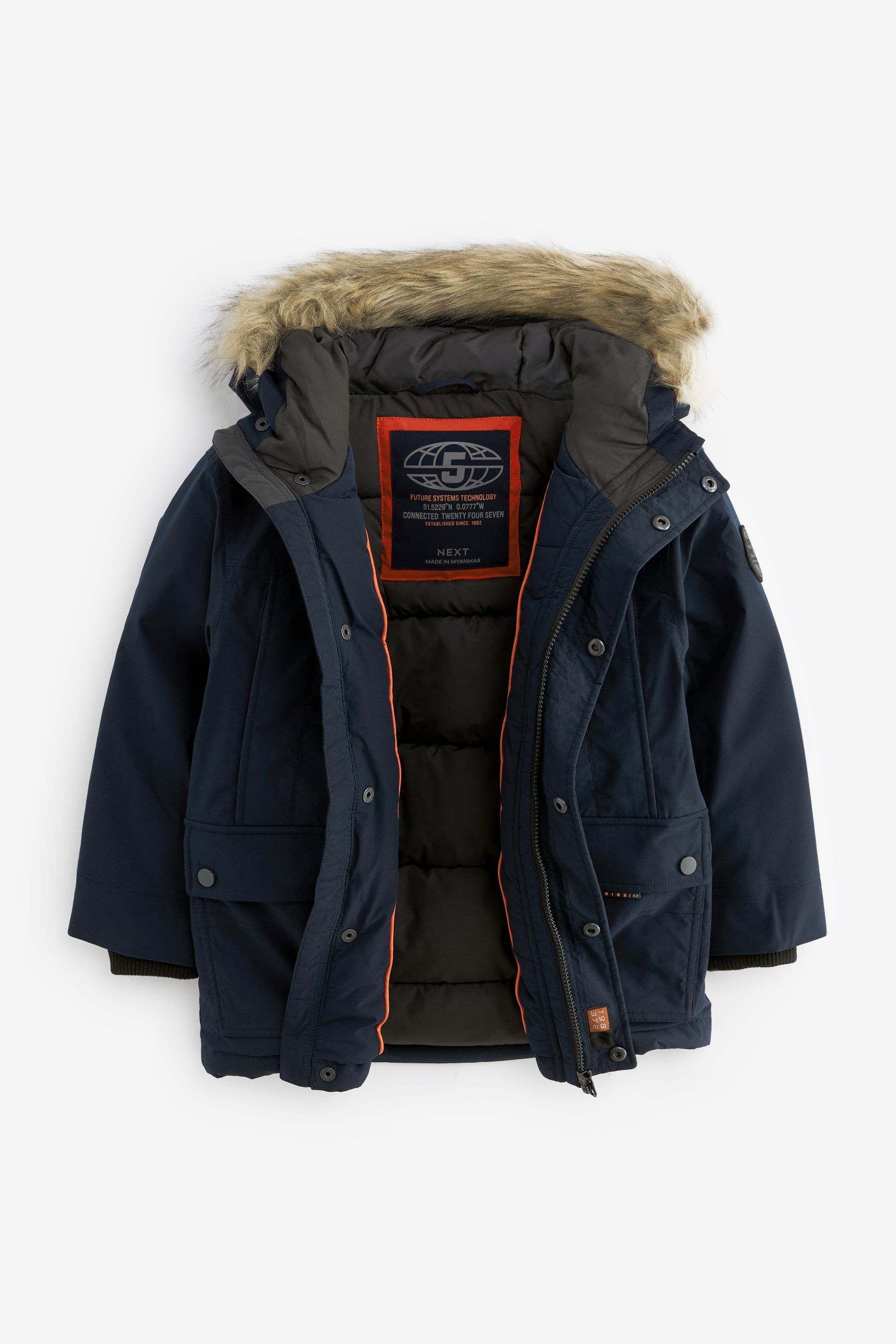 Faux fur parka coat mens sale