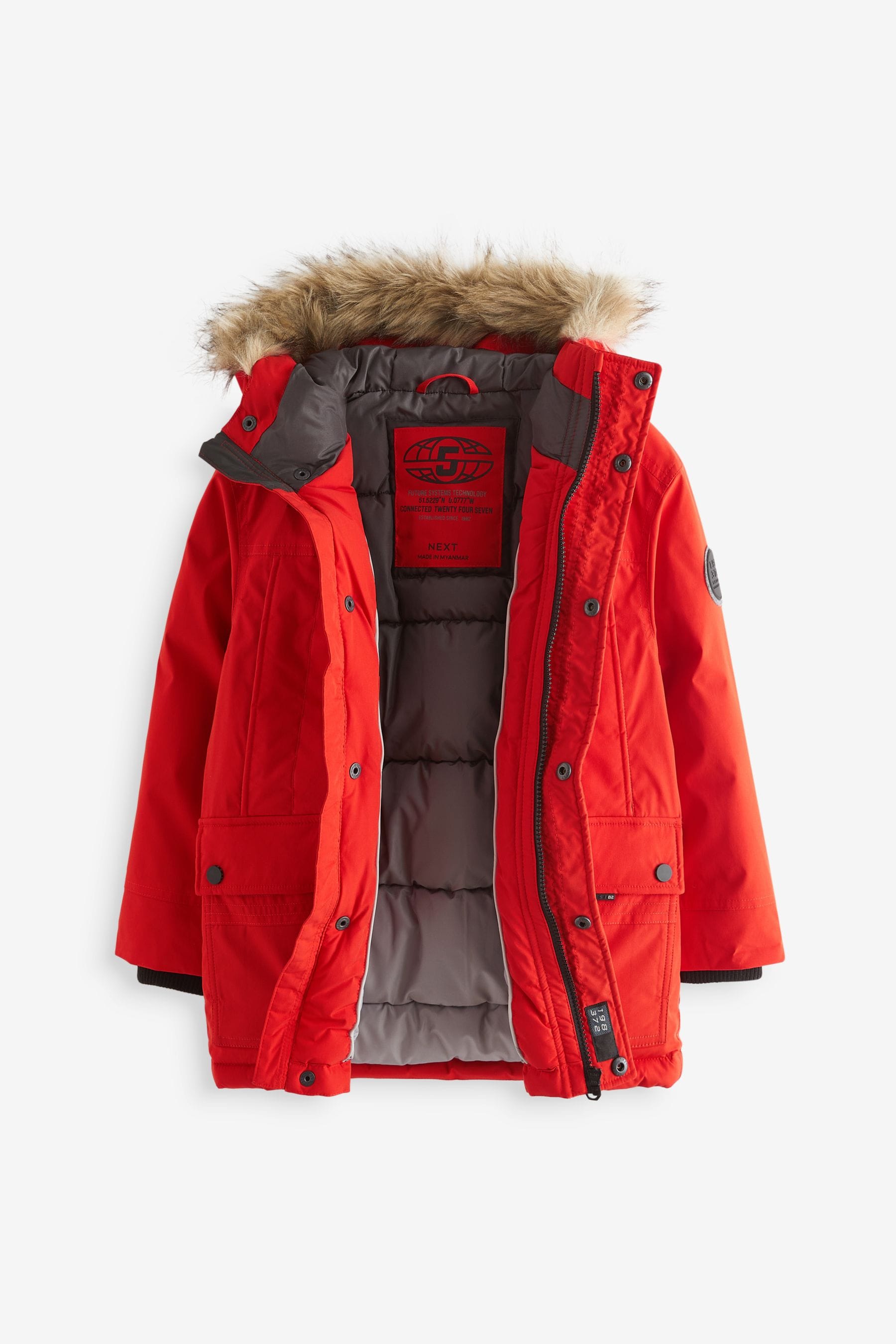 Buy Faux Fur Trim Hooded Padded Parka Coat 3 16yrs Next Ukraine
