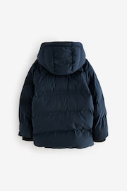 Navy Fleece Lined Padded Puffer Jacket (3-17yrs) - Image 2 of 4