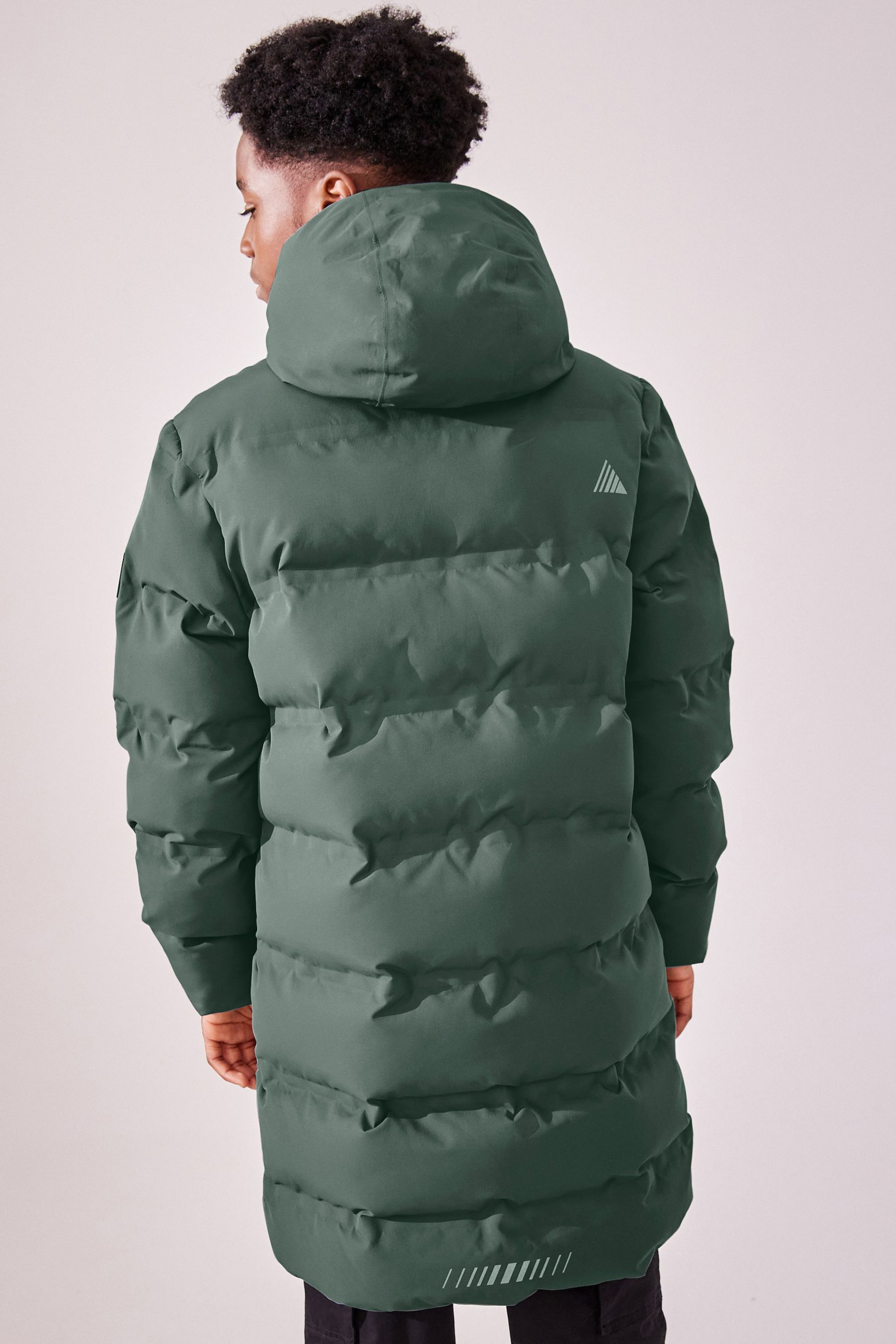 Buy Sage Green Waterproof Longline Fleece Lined Puffer Coat 3 17yrs from Next Ukraine