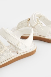 White Glitter Occasion Sandals - Image 6 of 7