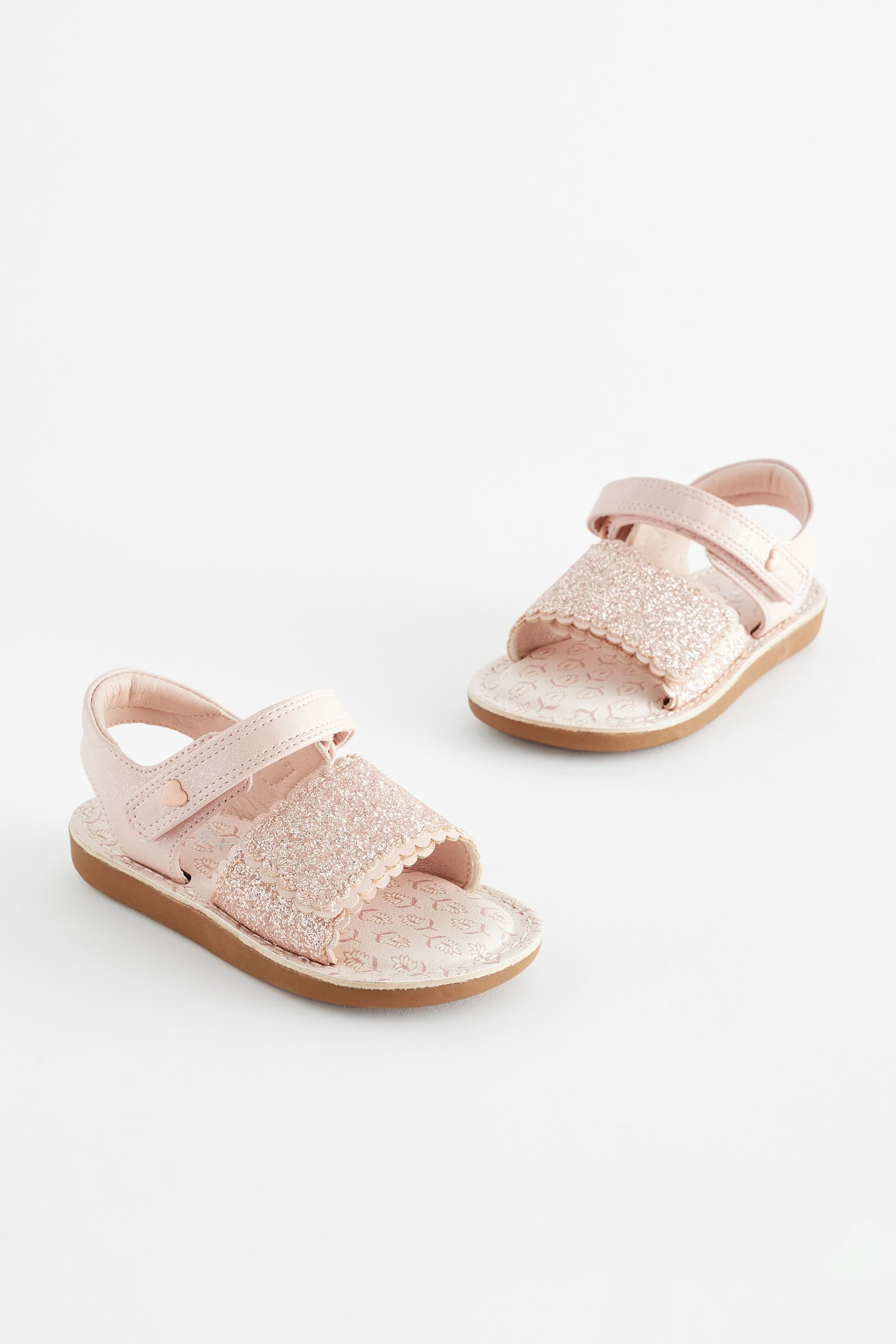 Pink Glitter Occasion Sandals - Image 1 of 7