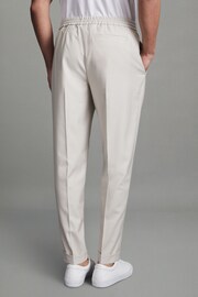 Reiss Stone Brighton Relaxed Drawstring Trousers with Turn-Ups - Image 5 of 5