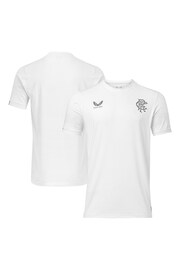 Castore Glasgow Rangers Players Travel White T-Shirt - Image 1 of 3