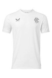 Castore Glasgow Rangers Players Travel White T-Shirt - Image 2 of 3