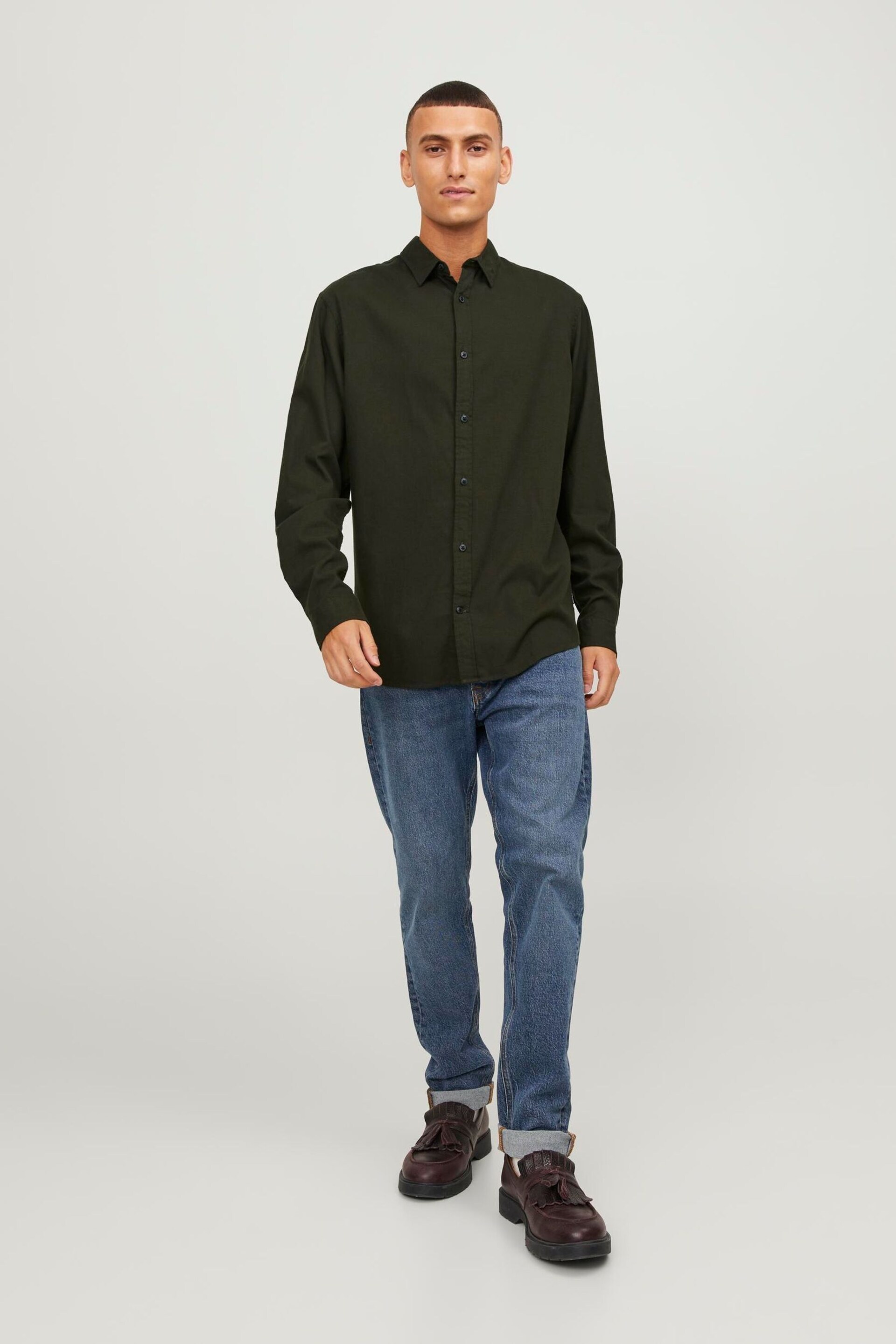 JACK & JONES Black Button Up Shirt - Image 2 of 7