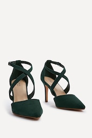 Linzi Green Runway Stiletto Court Heels With Crossover Front Strap - Image 3 of 4