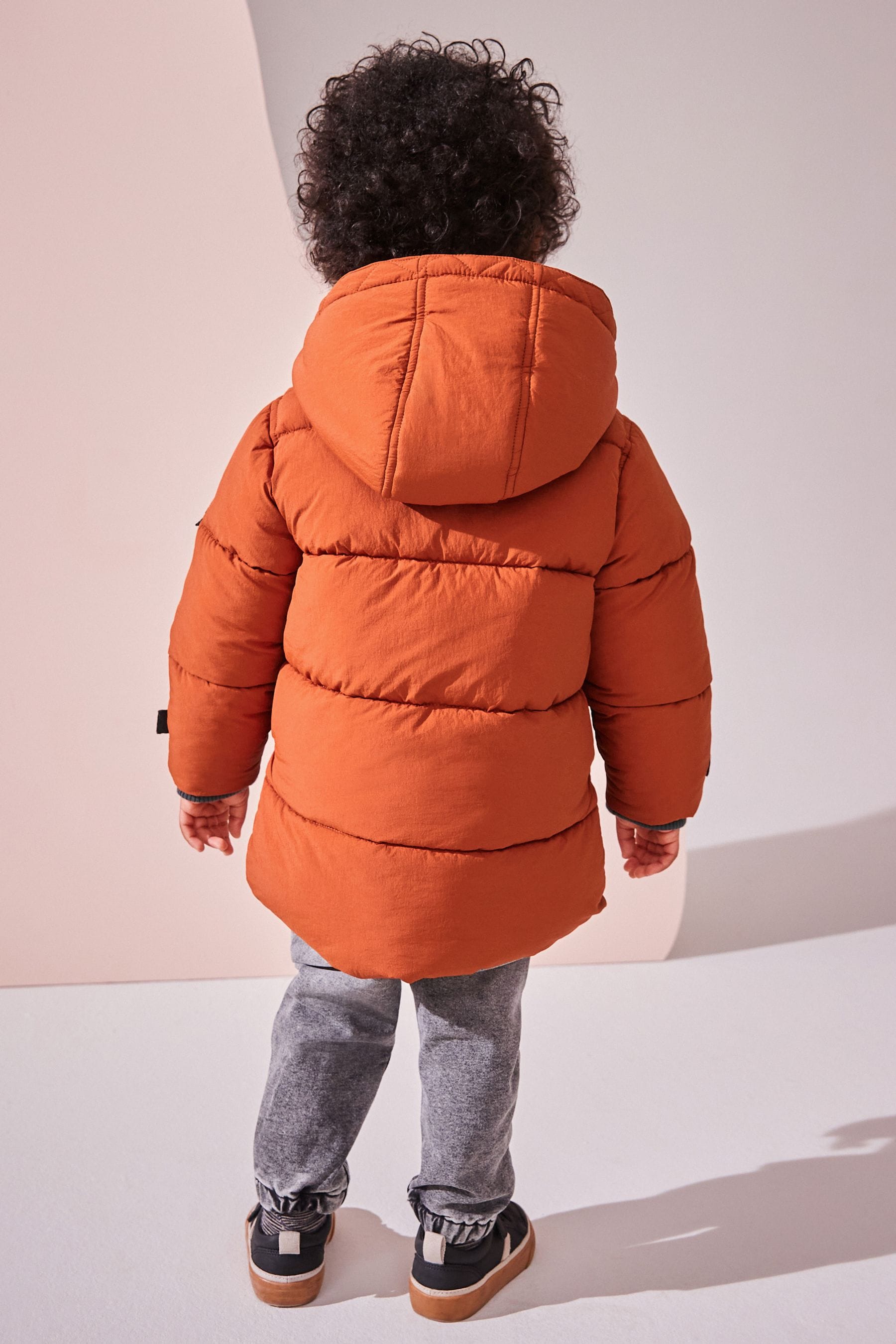 Borg hooded coat on sale