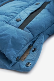 Blue Borg Lined Padded Coat (3mths-7yrs) - Image 4 of 10