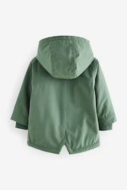 Sage Green Waterproof Borg Lined Parka (3mths-7yrs) - Image 5 of 8
