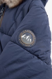 Navy Plain Shower Resistant Snowsuit (3mths-7yrs) - Image 5 of 7