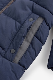 Navy Plain Shower Resistant Snowsuit (3mths-7yrs) - Image 7 of 7