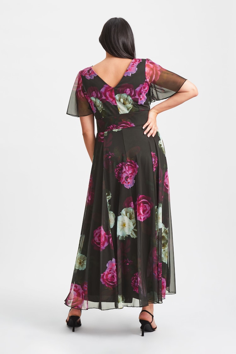 Scarlett & Jo Black Rose Isabelle Angel Sleeve Maxi Dress - Image 2 of 4