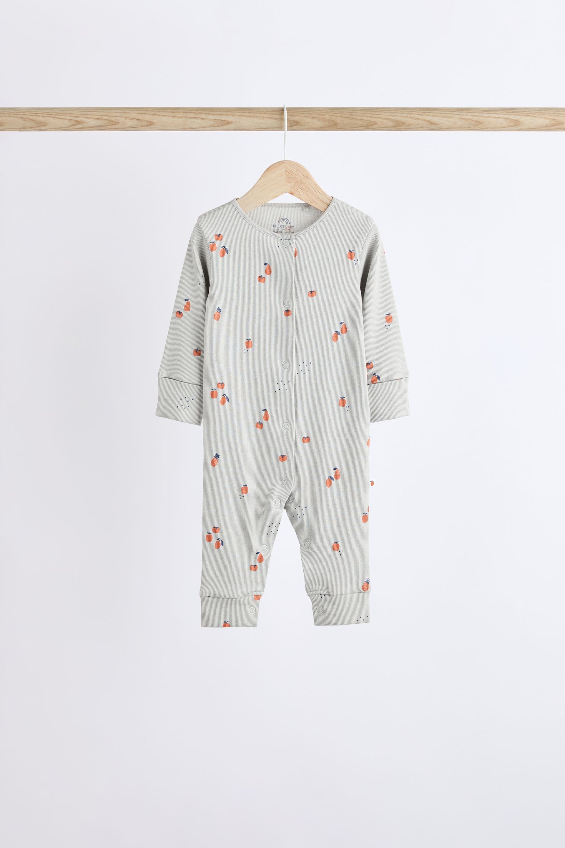 Green/Orange Baby Footless Sleepsuits 5 Pack (0mths-3yrs) - Image 5 of 12