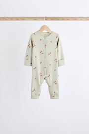 Green/Orange Baby Footless Sleepsuits 5 Pack (0mths-3yrs) - Image 7 of 12