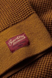 Superdry Musturd Yellow Textured Crew Knit Jumper - Image 6 of 6