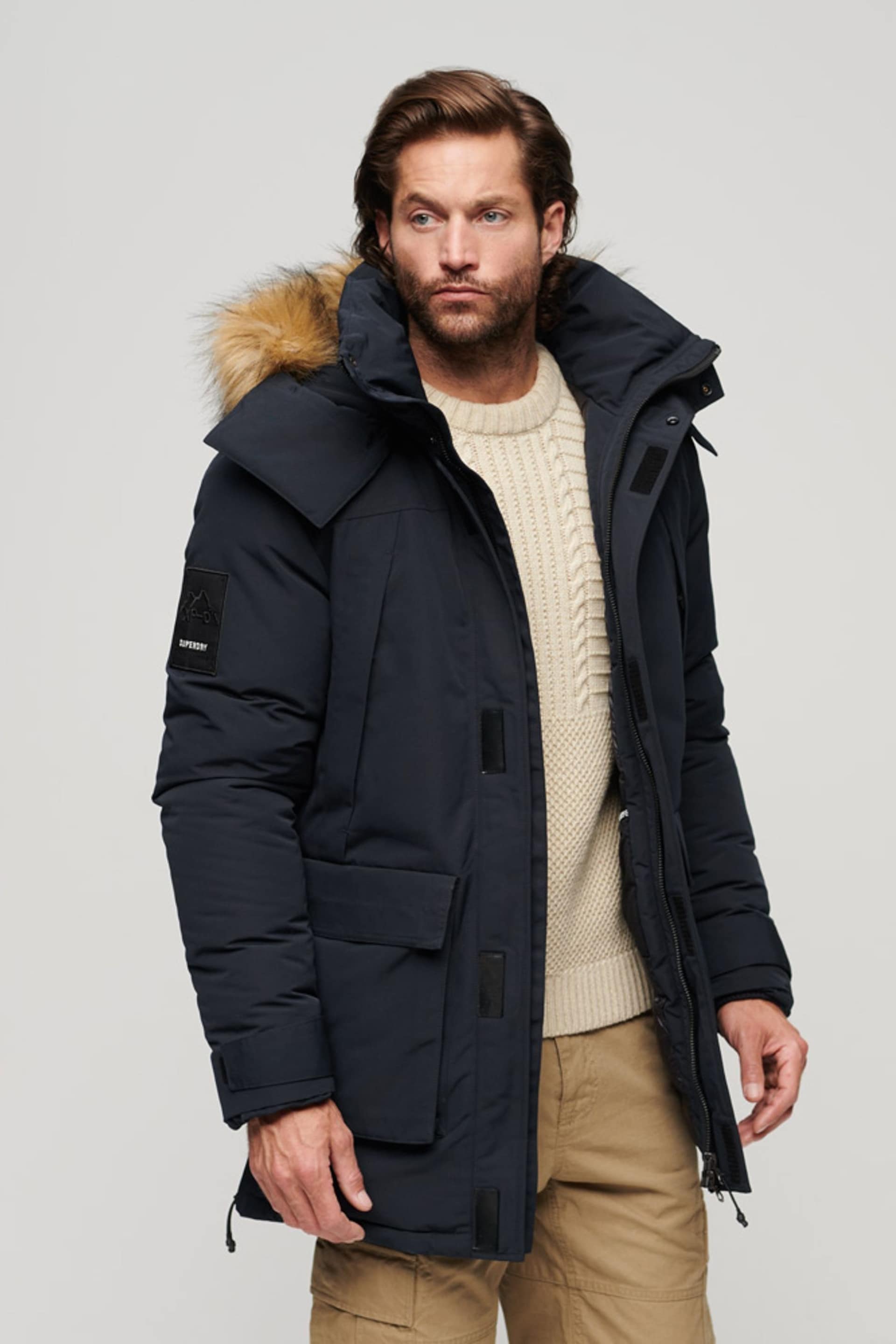 Superdry Blue XPD Everest Parka - Image 1 of 6