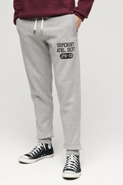Superdry Grey Athletic College Logo Joggers - Image 1 of 6