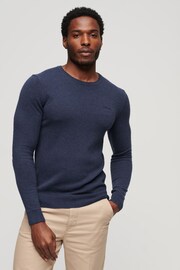 SUPERDRY Blue Essential Crew Jumper - Image 1 of 6