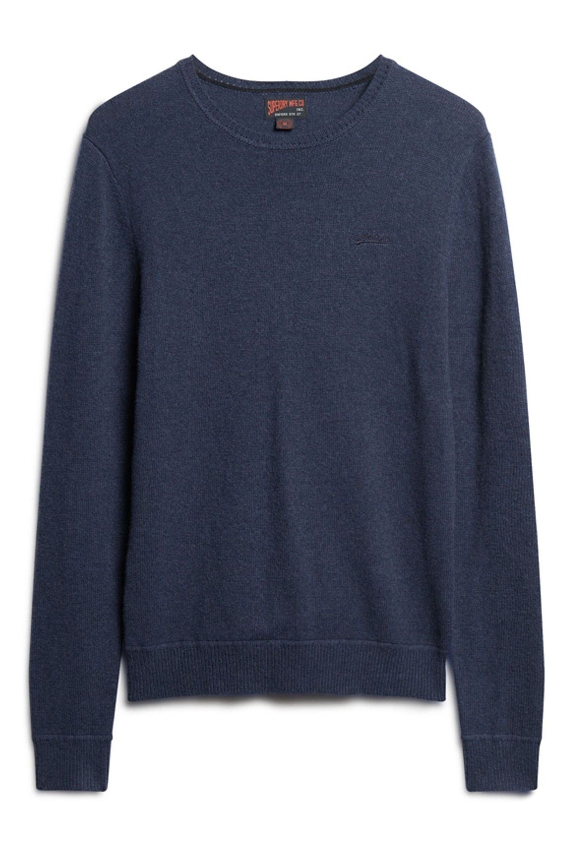 SUPERDRY Blue Essential Crew Jumper - Image 4 of 6