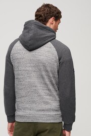 Superdry Black Grey Athletic Vintage Logo Raglan Hoodies - Image 2 of 6