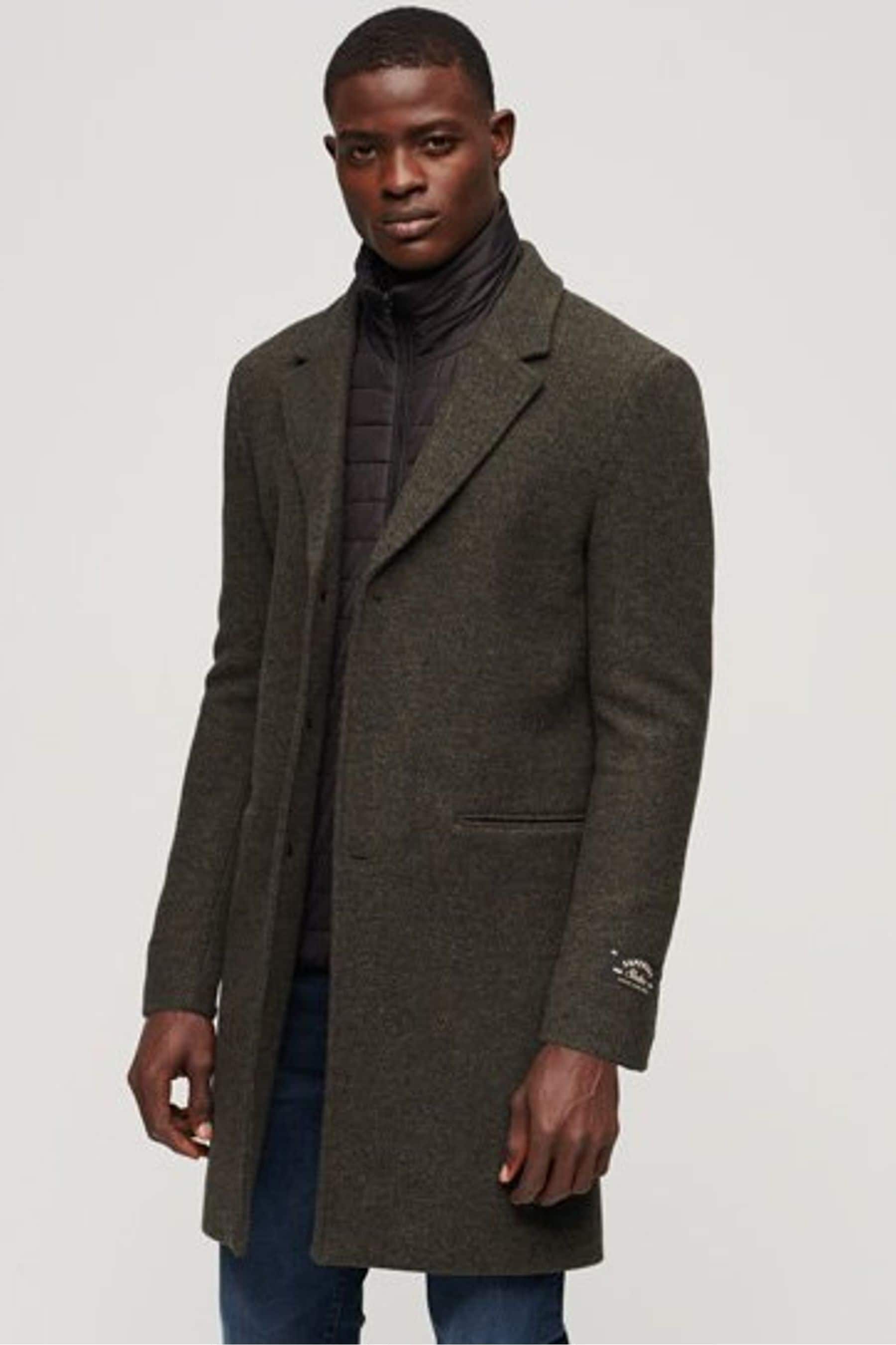 Buy Superdry Green 2 In 1 Wool Town Coat from Next United Arab Emirates