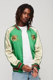 Superdry Green Sukajan Embroidered Bomber Jacket - Image 1 of 6