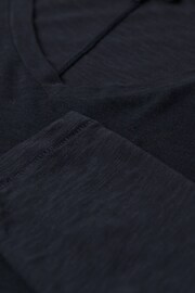 Superdry Blue Long Sleeve Jersey V-Neck Top - Image 5 of 5