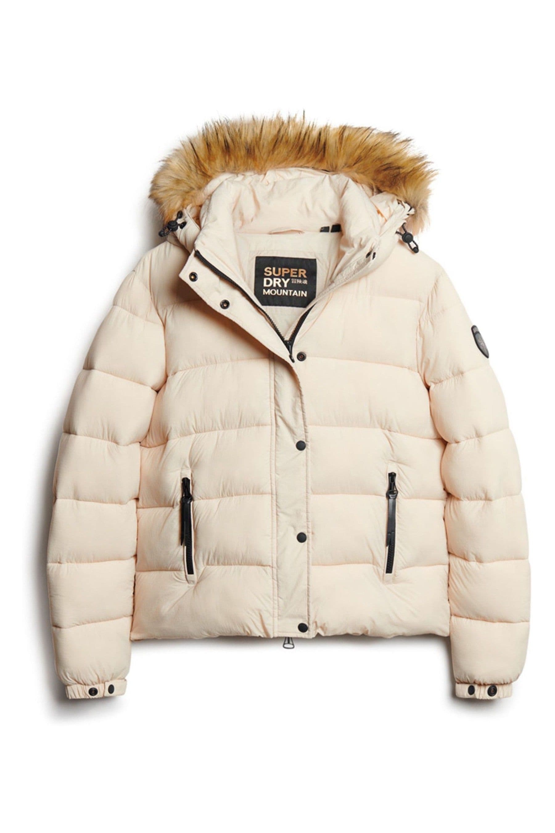 Buy Superdry Nude Faux Fur Lined Longline Afghan Coat from Next Canada