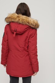 Superdry Red Everest Faux Fur Hooded Parka Coat - Image 2 of 6