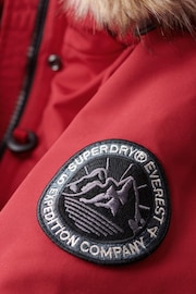 Superdry Red Everest Faux Fur Hooded Parka Coat - Image 6 of 6