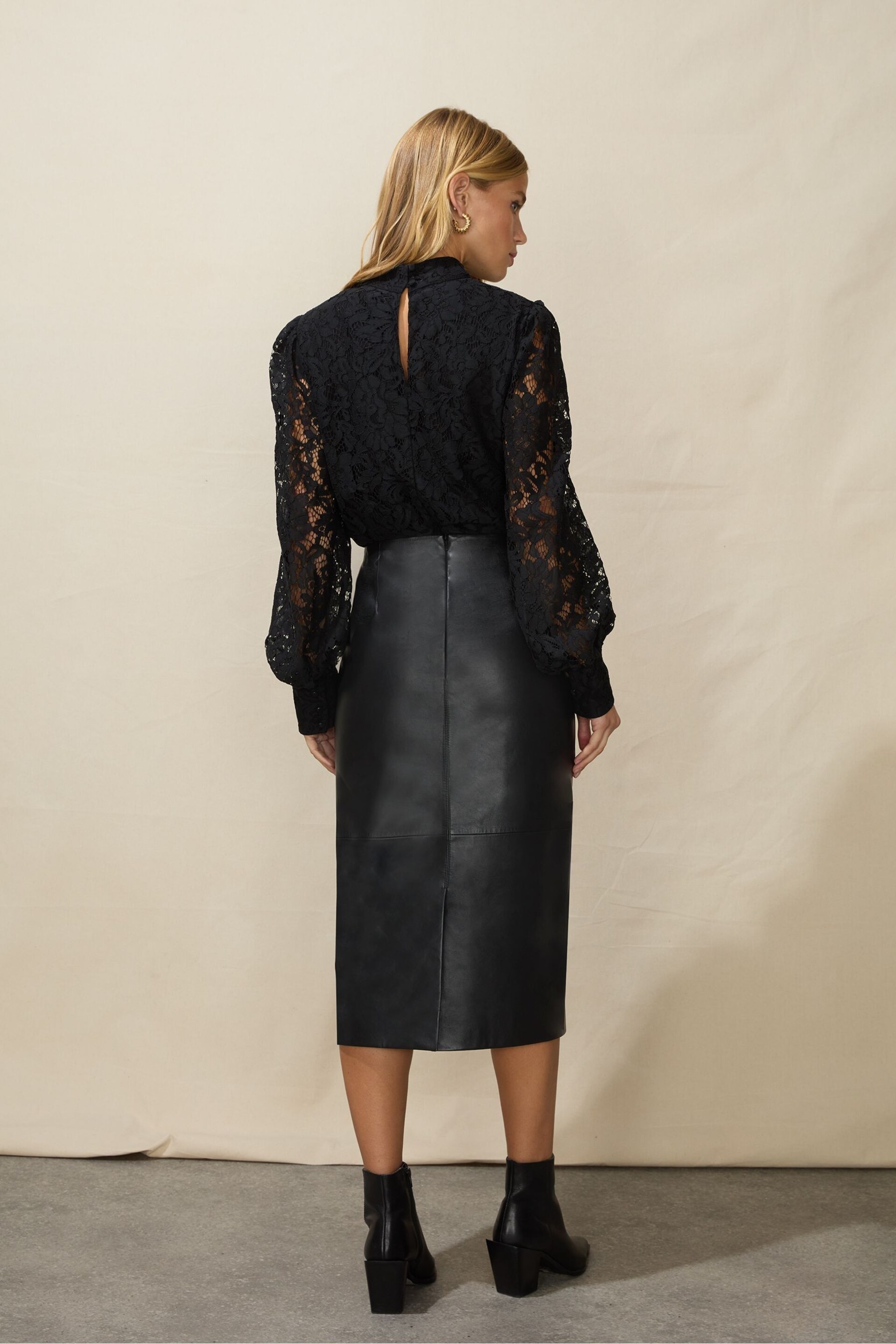 Ro&Zo Leather Midi Skirt - Image 2 of 5