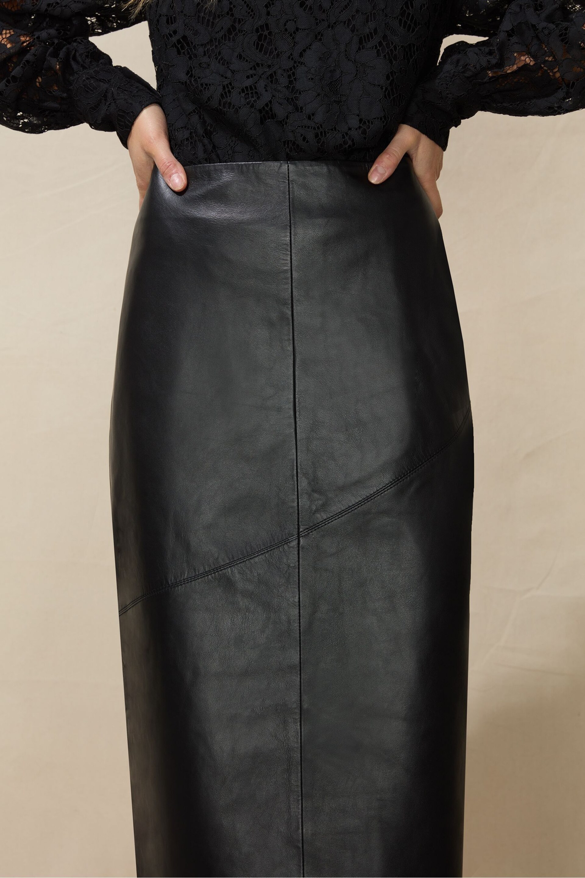Ro&Zo Leather Midi Skirt - Image 4 of 5