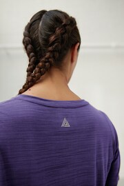 Purple Active Sports Short Sleeve V-Neck Top - Image 4 of 6