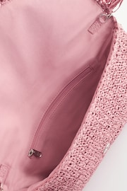 Pink Raffia Fringe Clutch Bag - Image 11 of 11