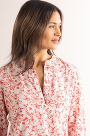 Lakeland Clothing Pink Clemmie Nehru Button Down Blouse - Image 4 of 8