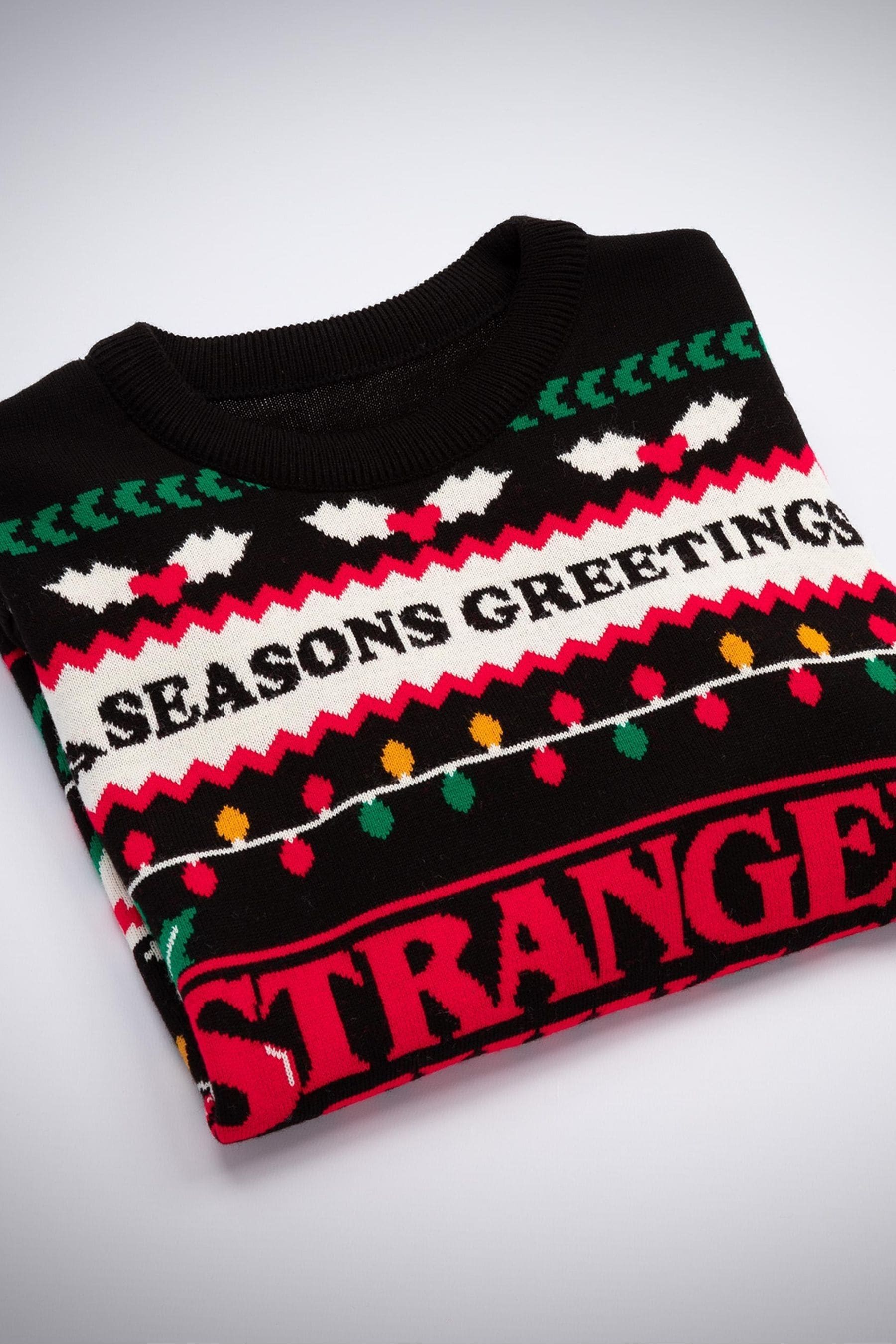 Buy Vanilla Underground Black Stranger Things Mens Licensed Adult Knitted Christmas Jumper from the Next UK online shop